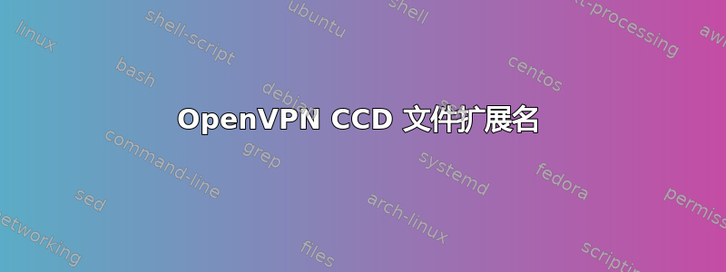 OpenVPN CCD 文件扩展名