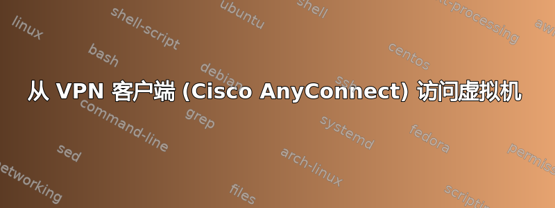 从 VPN 客户端 (Cisco AnyConnect) 访问虚拟机