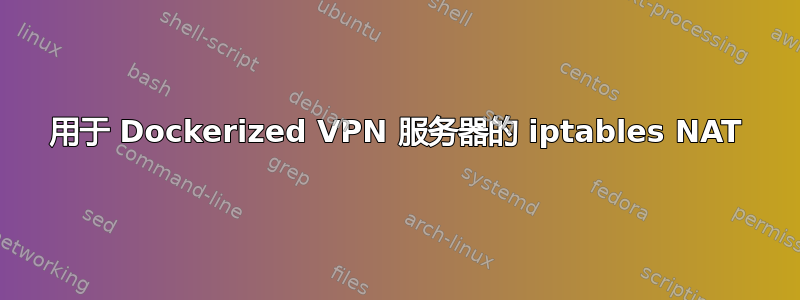 用于 Dockerized VPN 服务器的 iptables NAT