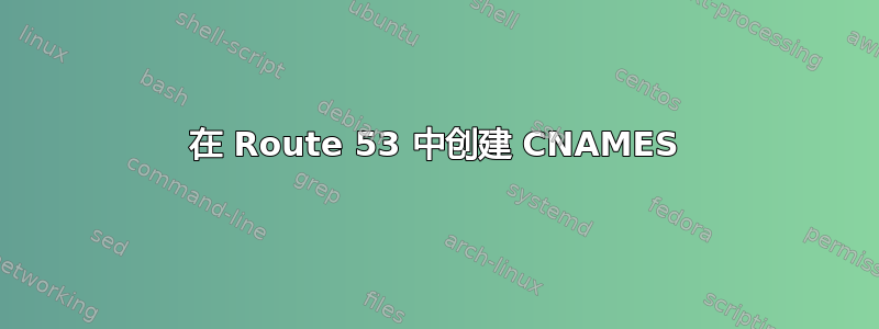 在 Route 53 中创建 CNAMES