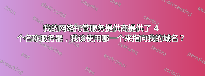 我的网络托管服务提供商提供了 4 个名称服务器，我该使用哪一个来指向我的域名？