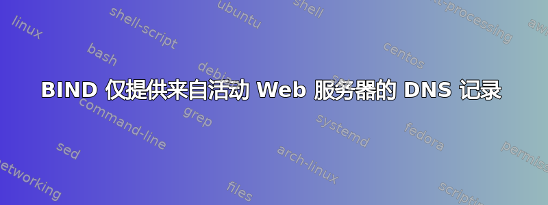 BIND 仅提供来自活动 Web 服务器的 DNS 记录