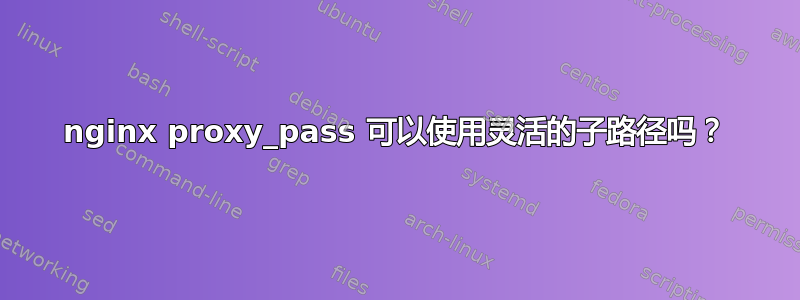 nginx proxy_pass 可以使用灵活的子路径吗？