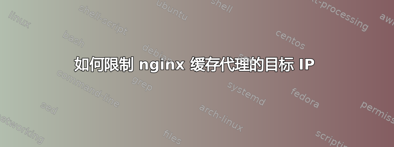 如何限制 nginx 缓存代理的目标 IP