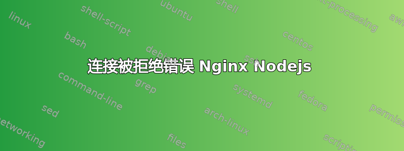 连接被拒绝错误 Nginx Nodejs