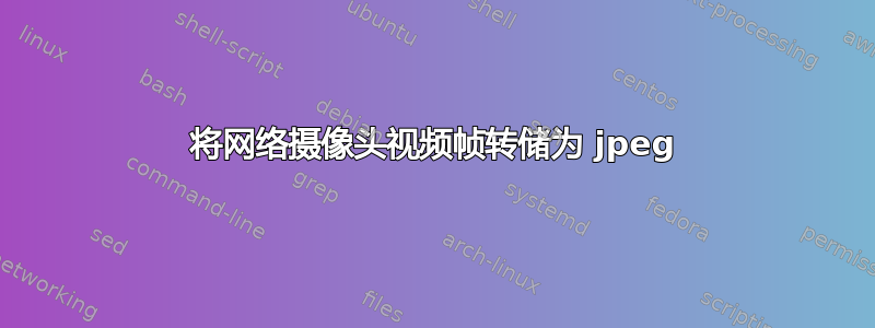 将网络摄像头视频帧转储为 jpeg