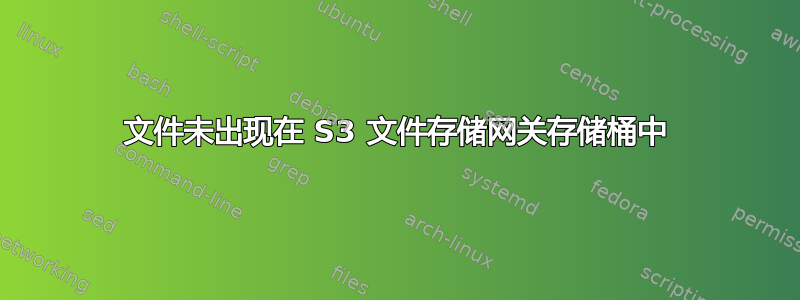 文件未出现在 S3 文件存储网关存储桶中