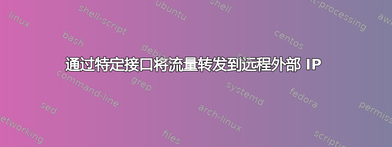 通过特定接口将流量转发到远程外部 IP