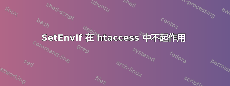 SetEnvIf 在 htaccess 中不起作用