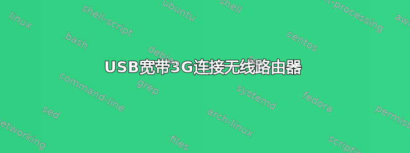 USB宽带3G连接无线路由器