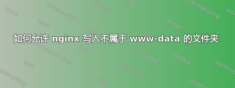 如何允许 nginx 写入不属于 www-data 的文件夹