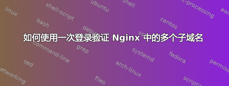 如何使用一次登录验证 Nginx 中的多个子域名