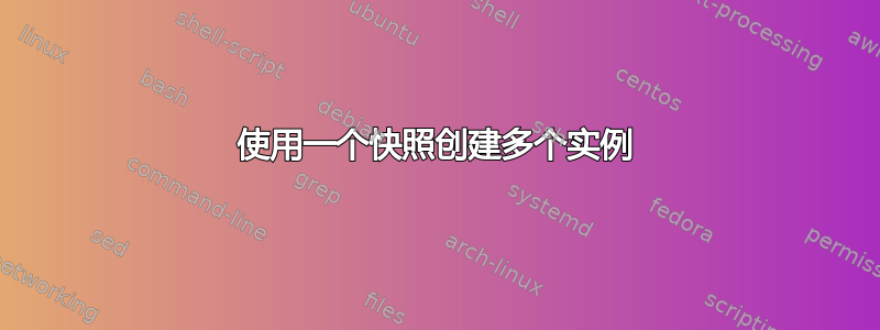 使用一个快照创建多个实例