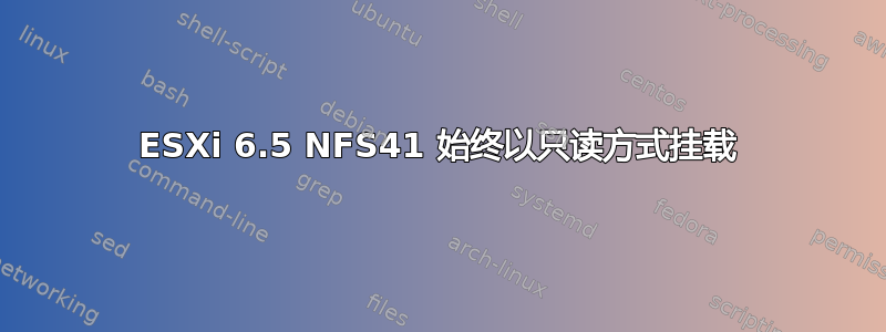 ESXi 6.5 NFS41 始终以只读方式挂载