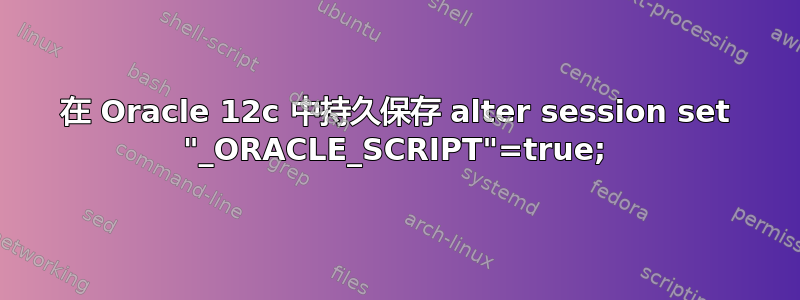 在 Oracle 12c 中持久保存 alter session set "_ORACLE_SCRIPT"=true;