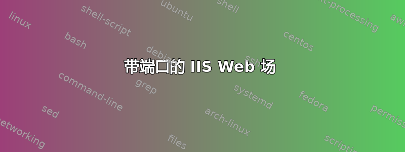 带端口的 IIS Web 场