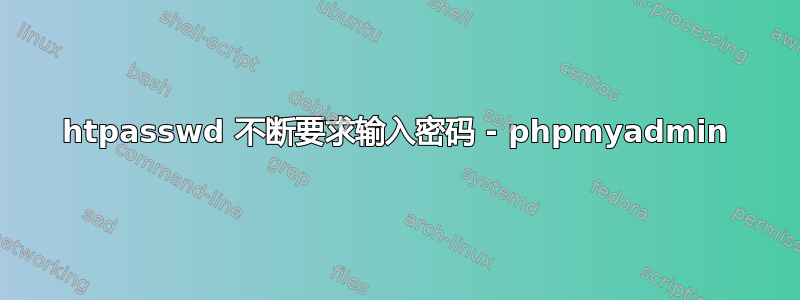 htpasswd 不断要求输入密码 - phpmyadmin