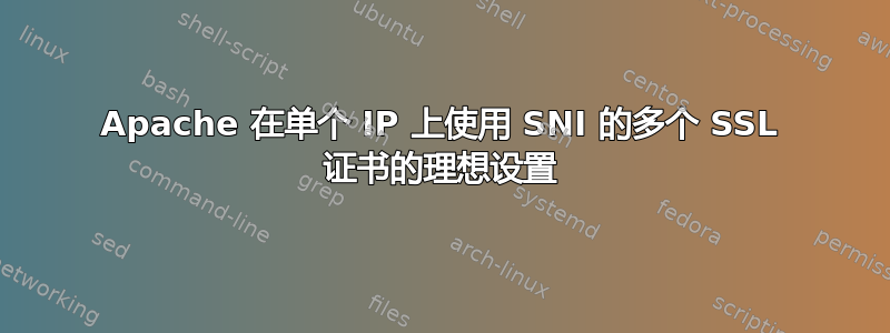 Apache 在单个 IP 上使用 SNI 的多个 SSL 证书的理想设置