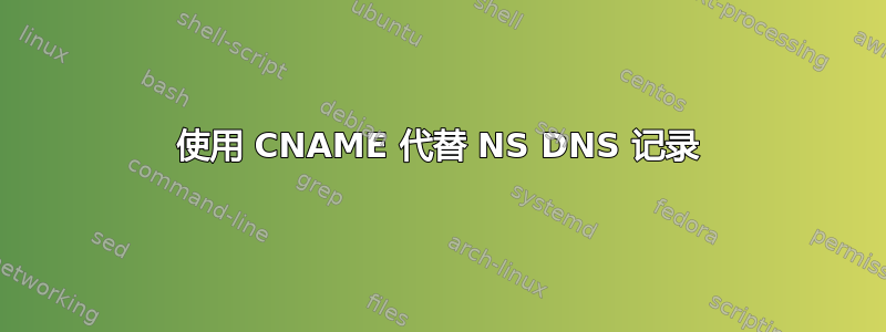 使用 CNAME 代替 NS DNS 记录