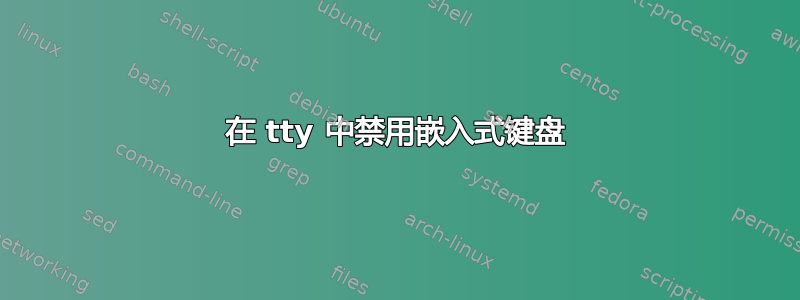 在 tty 中禁用嵌入式键盘