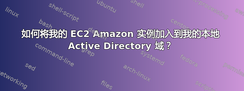 如何将我的 EC2 Amazon 实例加入到我的本地 Active Directory 域？