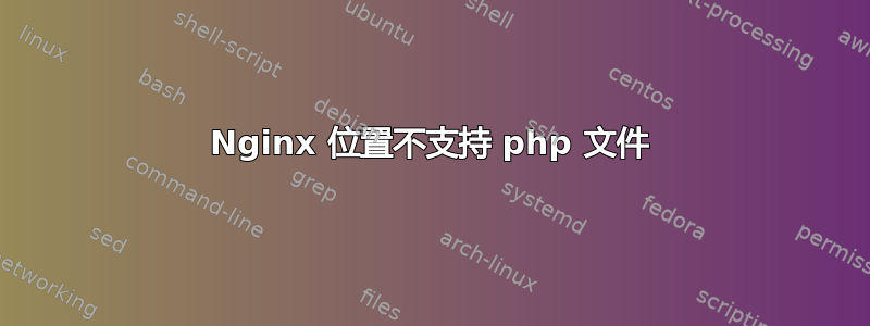 Nginx 位置不支持 php 文件