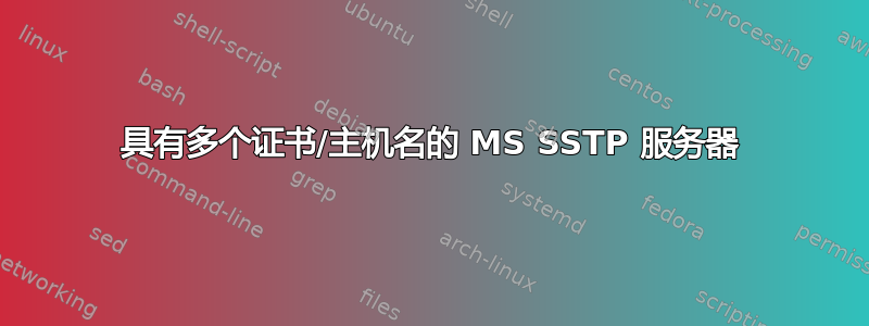 具有多个证书/主机名的 MS SSTP 服务器