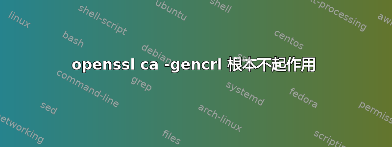 openssl ca -gencrl 根本不起作用