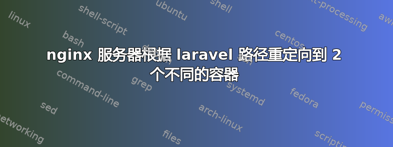 nginx 服务器根据 laravel 路径重定向到 2 个不同的容器