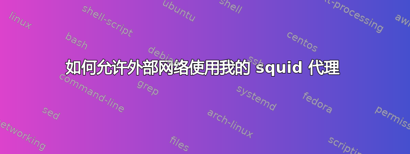 如何允许外部网络使用我的 squid 代理