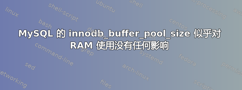 MySQL 的 innodb_buffer_pool_size 似乎对 RAM 使用没有任何影响