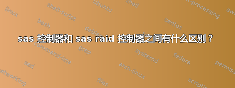 sas 控制器和 sas raid 控制器之间有什么区别？