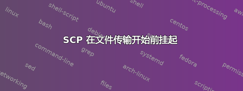 SCP 在文件传输开始前挂起