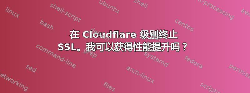 在 Cloudflare 级别终止 SSL。我可以获得性能提升吗？