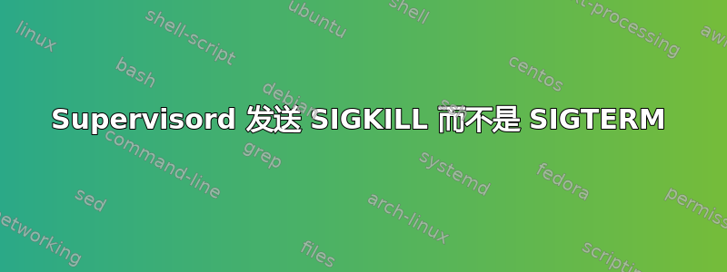 Supervisord 发送 SIGKILL 而不是 SIGTERM