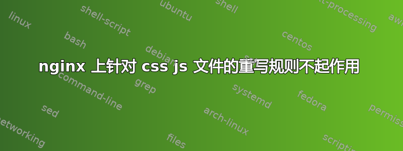 nginx 上针对 css js 文件的重写规则不起作用