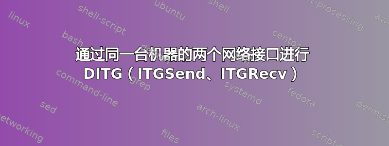 通过同一台机器的两个网络接口进行 DITG（ITGSend、ITGRecv）