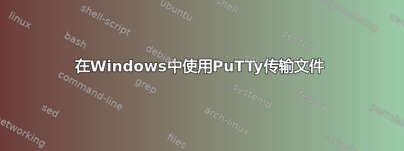 在Windows中使用PuTTy传输文件