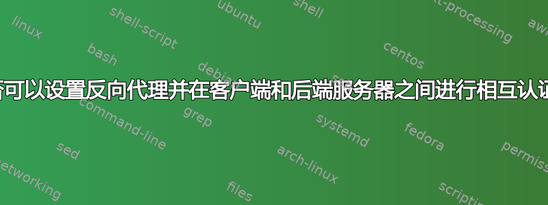 是否可以设置反向代理并在客户端和后端服务器之间进行相互认证？