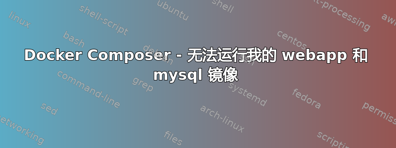 Docker Composer - 无法运行我的 webapp 和 mysql 镜像