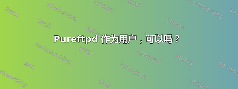 Pureftpd 作为用户，可以吗？