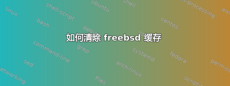 如何清除 freebsd 缓存