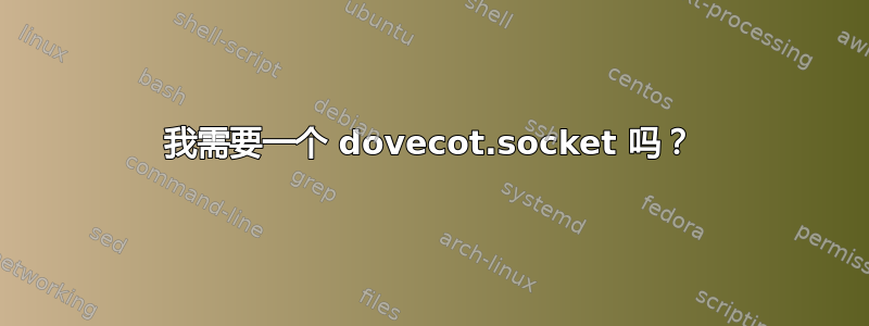 我需要一个 dovecot.socket 吗？