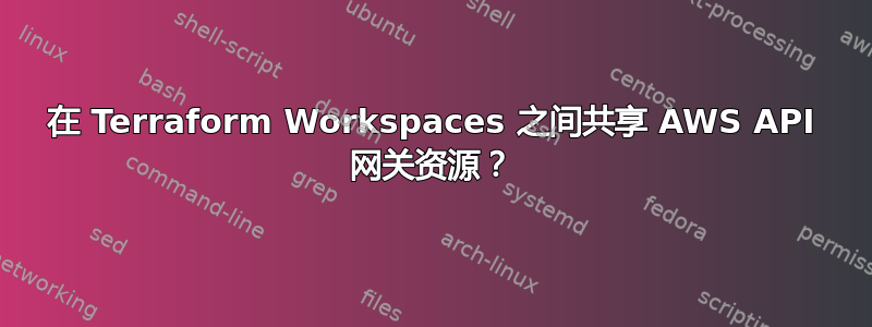 在 Terraform Workspaces 之间共享 AWS API 网关资源？