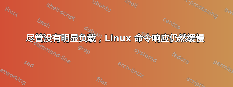 尽管没有明显负载，Linux 命令响应仍然缓慢