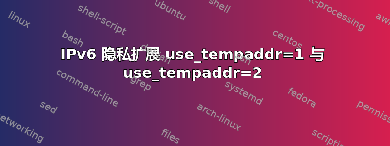 IPv6 隐私扩展 use_tempaddr=1 与 use_tempaddr=2