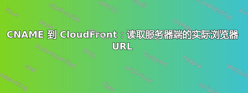 CNAME 到 CloudFront：读取服务器端的实际浏览器 URL