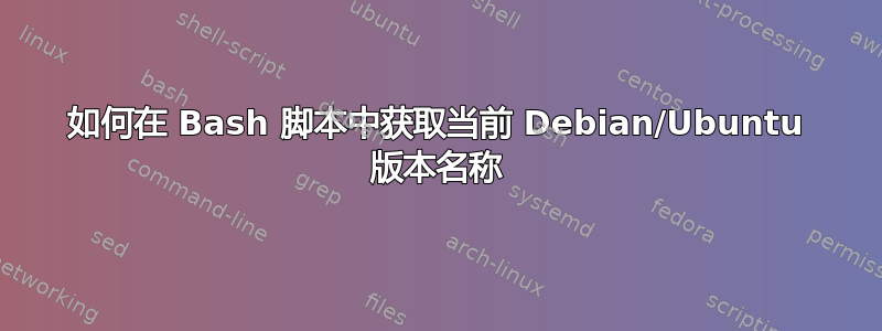 如何在 Bash 脚本中获取当前 Debian/Ubuntu 版本名称