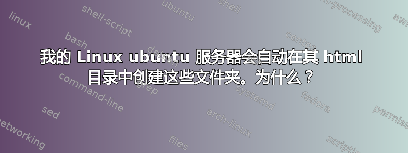 我的 Linux ubuntu 服务器会自动在其 html 目录中创建这些文件夹。为什么？