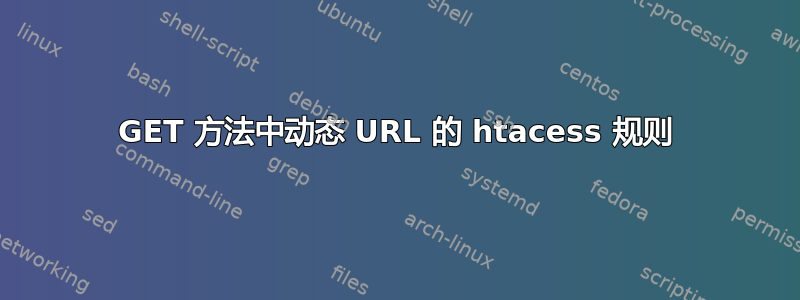 GET 方法中动态 URL 的 htacess 规则